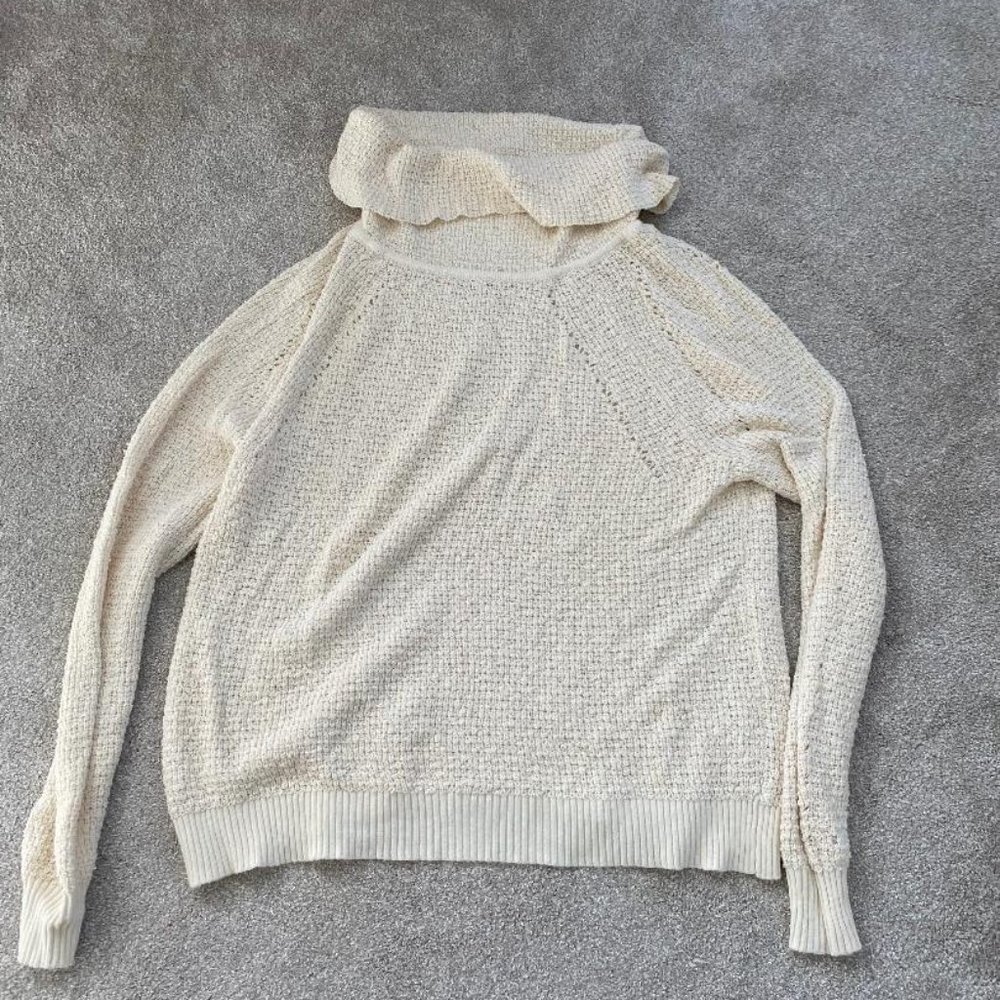 Free People Cowl Neck Sweater - Cream